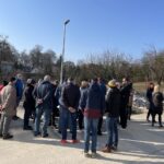 15.02.2022. Sandomierz. Spotkanie z mieszkańcami osiedla przy ul. Okrzei / Grażyna Szlęzak-Wójcik / Radio Kielce