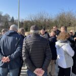 15.02.2022. Sandomierz. Spotkanie z mieszkańcami osiedla przy ul. Okrzei / Grażyna Szlęzak-Wójcik / Radio Kielce