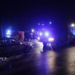 04.02.2022. Daleszyce. Droga wojewódzka nr 764. Śmiertelny wypadek / Jarosław Kubalski / Radio Kielce