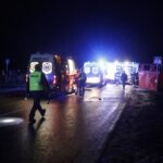 04.02.2022. Daleszyce. Droga wojewódzka nr 764. Śmiertelny wypadek / Jarosław Kubalski / Radio Kielce