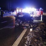 04.02.2022. Daleszyce. Droga wojewódzka nr 764. Śmiertelny wypadek / Jarosław Kubalski / Radio Kielce