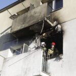 13.02.2022. Kielce. Pożar w bloku przy ul. Grunwaldzkiej / Jarosław Kubalski / Radio Kielce