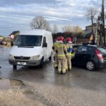 21.02.2022. Kielce. Domaszowice. Kolizja z udziałem trzech samochodów / Jarosław Kubalski / Radio Kielce