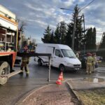 21.02.2022. Kielce. Domaszowice. Kolizja z udziałem trzech samochodów / Jarosław Kubalski / Radio Kielce