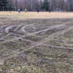 22.02.2022. Szczeka. Zdewastowane boisko / Picasa / OSP Szczeka