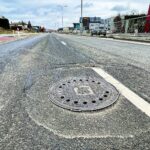 09.02.2022. Kielce. Popękany asfalt na ulicy Witosa / Jarosław Kubalski / Radio Kielce