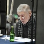 31.01.2022. Radio Kielce. Nagrania słuchowiska "Krew i żelazo". Na zdjęciu: Andrzej Cempura - aktor / Wiktor Taszłow / Radio Kielce