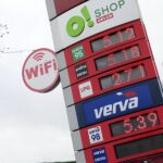 01.02.2022. Kielce. Ceny na stacjach paliw po obniżeniu podatku VAT / Wiktor Taszłow / Radio Kielce