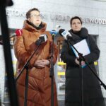 02.02.2022. Kielce. Konferencja posłanek KO. Na zdjęciu (od lewej): Katarzyna Lubnauer - poseł, Marzeny Okły-Drewnowicz - poseł / Wiktor Taszłow / Radio Kielce
