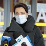 02.02.2022. Kielce. Konferencja posłanek KO. Na zdjęciu: Marzeny Okły-Drewnowicz - poseł / Wiktor Taszłow / Radio Kielce