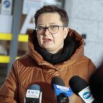 02.02.2022. Kielce. Konferencja posłanek KO. Na zdjęciu: Katarzyna Lubnauer - poseł / Wiktor Taszłow / Radio Kielce