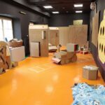 05.02.2022. Kielce. Tekturowe Miasteczko w Muzeum Zabawek i Zabawy / Wiktor Taszłow / Radio Kielce