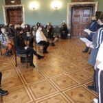 07.02.2022. Kielce. Wręczenie nagród laureatom konkursu plastycznego "Zimowy czas - bezpieczny czas” / Wiktor Taszłow / Radio Kielce