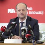 09.02.2022. Kielce. Podpisanie umowy o współpracy między Politechniką Świętokrzyską i IBM Polska. Na zdjęciu: Piotr Beńka - dyrektor ds. technologii IBM Polska / Wiktor Taszłow / Radio Kielce