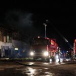 10.02.2022. Starachowice. Dogaszanie hali w Specjalnej Strefie Ekonomicznej / Wiktor Taszłow / Radio Kielce