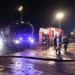 10.02.2022. Starachowice. Dogaszanie hali w Specjalnej Strefie Ekonomicznej / Wiktor Taszłow / Radio Kielce