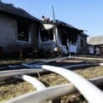 14.02.2022. Łączna. Pożar budynku mieszkalno-gospodarczego / Wiktor Taszłow / Radio Kielce