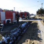 14.02.2022. Łączna. Pożar budynku mieszkalno-gospodarczego / Wiktor Taszłow / Radio Kielce