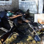 14.02.2022. Łączna. Pożar budynku mieszkalno-gospodarczego / Wiktor Taszłow / Radio Kielce