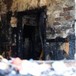 14.02.2022. Łączna. Pożar budynku mieszkalno-gospodarczego / Wiktor Taszłow / Radio Kielce