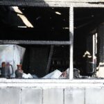 14.02.2022. Łączna. Pożar budynku mieszkalno-gospodarczego / Wiktor Taszłow / Radio Kielce