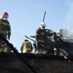 14.02.2022. Łączna. Pożar budynku mieszkalno-gospodarczego / Wiktor Taszłow / Radio Kielce