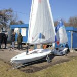 14.02.2022. Kielce. Przekazanie łodzi dla UKS Zalew Kielce / Wiktor Taszłow / Radio Kielce