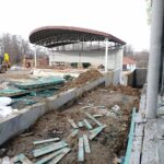 16.02.2022. Nowa Słupia. Budowa Parku Dziedzictwa Gór Świętokrzyskich / Wiktor Taszłow / Radio Kielce