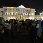 24.02.2022. Kielce. Manifestacja poparcia dla Ukrainy / Wiktor Taszłow / Radio Kielce