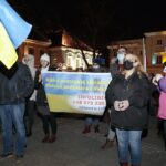 24.02.2022. Kielce. Manifestacja poparcia dla Ukrainy / Wiktor Taszłow / Radio Kielce