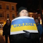 24.02.2022. Kielce. Manifestacja poparcia dla Ukrainy / Wiktor Taszłow / Radio Kielce