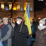 24.02.2022. Kielce. Manifestacja poparcia dla Ukrainy / Wiktor Taszłow / Radio Kielce