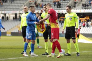 26.02.2022. Kielce. Mecz Korona Kielce - Stomil Olsztyn / Wiktor Taszłow / Radio Kielce