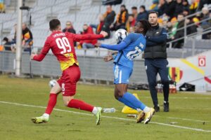 26.02.2022. Kielce. Mecz Korona Kielce - Stomil Olsztyn / Wiktor Taszłow / Radio Kielce