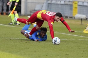 26.02.2022. Kielce. Mecz Korona Kielce - Stomil Olsztyn / Wiktor Taszłow / Radio Kielce