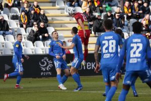 26.02.2022. Kielce. Mecz Korona Kielce - Stomil Olsztyn / Wiktor Taszłow / Radio Kielce