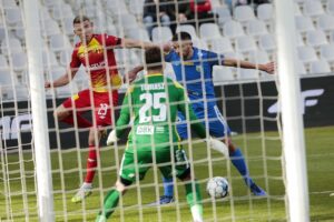 26.02.2022. Kielce. Mecz Korona Kielce - Stomil Olsztyn / Wiktor Taszłow / Radio Kielce