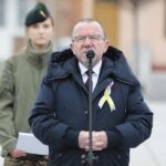 27.02.2022. Małogoszcz. Obchody 159. rocznicy Powstania Styczniowego. Na zdjęciu: Marek Bogusławski - wicemarszałek województwa świętokrzyskiego / Wiktor Taszłow / Radio Kielce