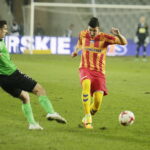 03.03.2017 Kielce. Mecz ekstraklasy Korona Kielce - Górnik Łęczna. Vanja Marković / Jarosław Kubalski  / Radio Kielce