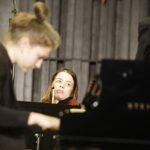 12.02.2022 Kielce. Koncert  w Zespole Państwowych Szkół Muzycznych im. Ludomira Różyckiego.  Lwowska Orkiestra Kameralna "Akademia" pod dyrekcją Igora Pylatyuka. Za fortepianem Hanna Derej / Jarosław Kubalski / Radio Kielce