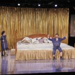 26.01.2022 Kielce. Teatr im. Stefana Żeromskiego. Próba medialna spektaklu Król Mięsopust. Na zdjęciu Aneta Wirzinkiewicz i Andrzej Plata / Jarosław Kubalski / Radio Kielce