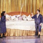 26.01.2022 Kielce. Teatr im. Stefana Żeromskiego. Próba medialna spektaklu Król Mięsopust. Na zdjęciu Aneta Wirzinkiewicz i Andrzej Plata / Jarosław Kubalski / Radio Kielce