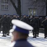 14.02.2022 Kielce. 80 rocznica przemianowania ZWZ w AK. Uroczystości pod pomnikiem AK na skwerze Żeromskiego / Jarosław Kubalski / Radio Kielce