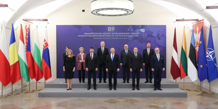 25.02.2022 Warszawa. Szczyt przywódców państw Bukaresztańskiej Dziewiątki (B9) / Marek Borawski / KPRP