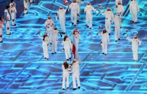 04.02.2022. Pekin. Ceremonia otwarcia Igrzysk Olimpijskich Pekin 2022 / Grzegorz Momot / PAP