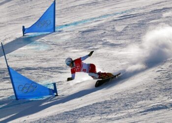 08.02.2022. Pekin. Zjazd w snowbordowym slalomie gigancie. Na zdjęciu: Aleksandra Król / MAXIM SHIPENKOV / EPA