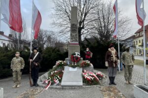 20.02.2022. Opatów. Upamiętnienie rocznic wybuchu Powstania Styczniowego i Bitwy Opatowskiej / Emilia Sitarska / Radio Kielce