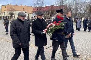 20.02.2022. Opatów. Upamiętnienie rocznic wybuchu Powstania Styczniowego i Bitwy Opatowskiej / Emilia Sitarska / Radio Kielce