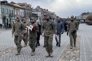 20.02.2022. Opatów. Upamiętnienie rocznic wybuchu Powstania Styczniowego i Bitwy Opatowskiej / Emilia Sitarska / Radio Kielce