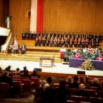 22.02.2022. Warszawa. Uniwersytet Muzyczny Fryderyka Chopina. Na zdjęciu: dr Grzegorz Pańtak, dr Elżbieta Pańtak z córką Kaliną Pańtak / Kielecki Teatr Tańca